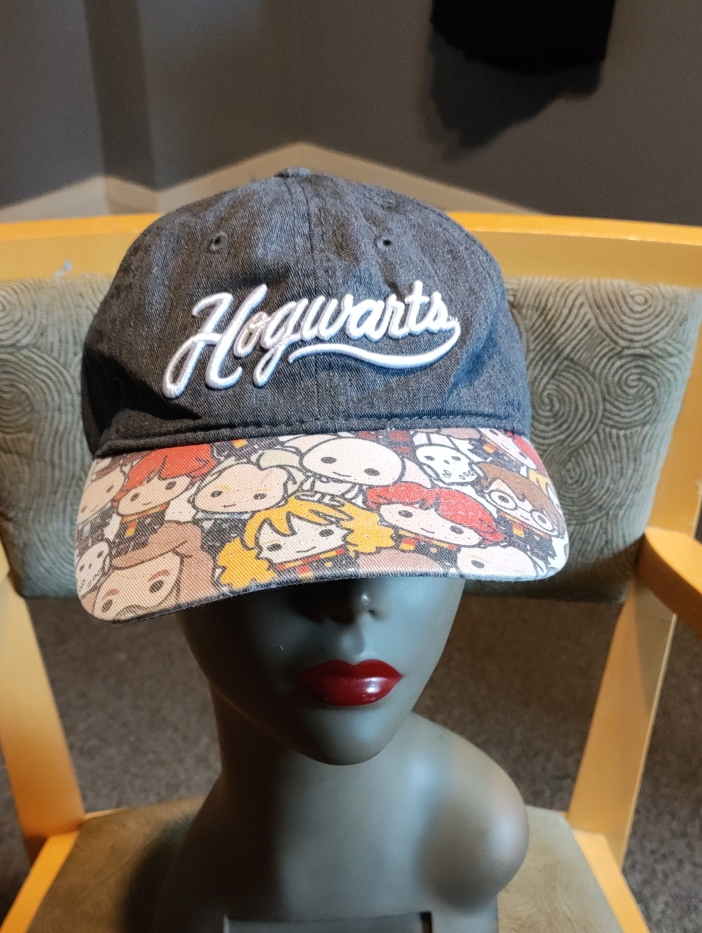 Hogwarts Children's Cap with Character Print Visor - Gray Denim